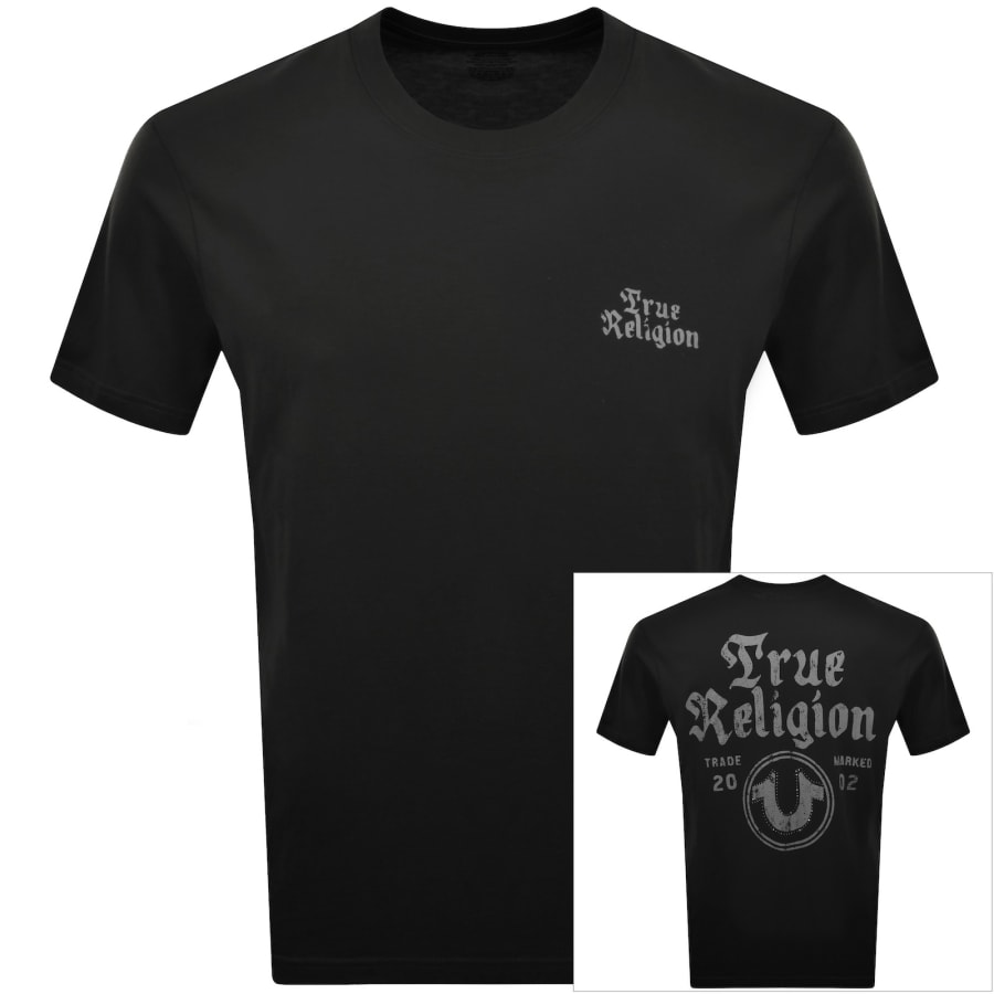 True Religion Trade Marked T Shirt Black | Mainline Menswear us